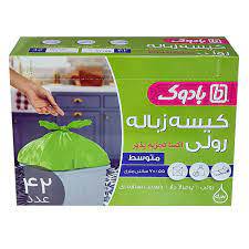 تصویر  کیسه زباله رولی بادوک مدل متوسط بسته 42 عددی