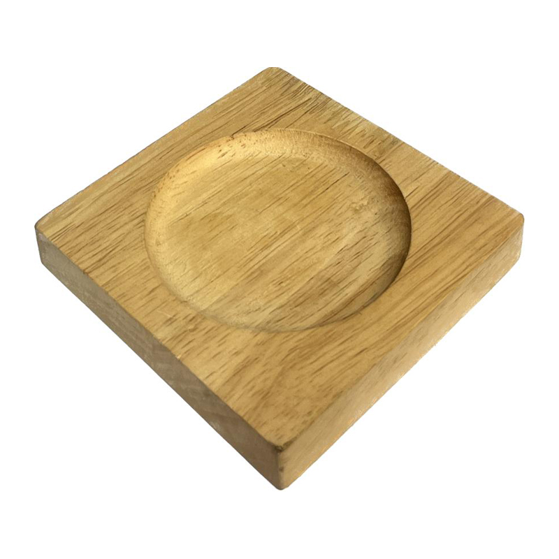 تصویر  زیرلیوانی چوبی مدل مربع