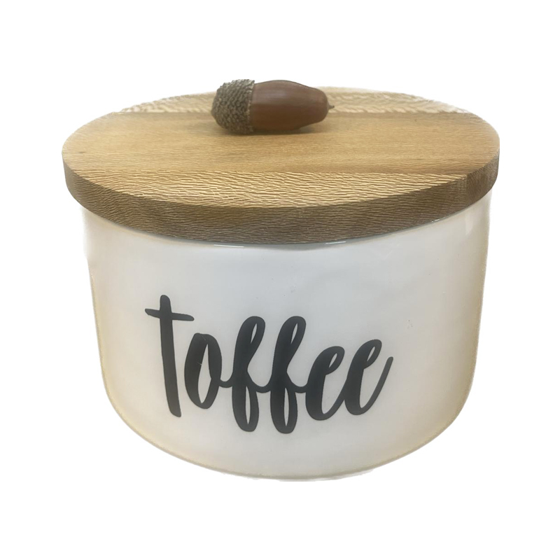 بانکه سرامیکی درب چوبی Toffee